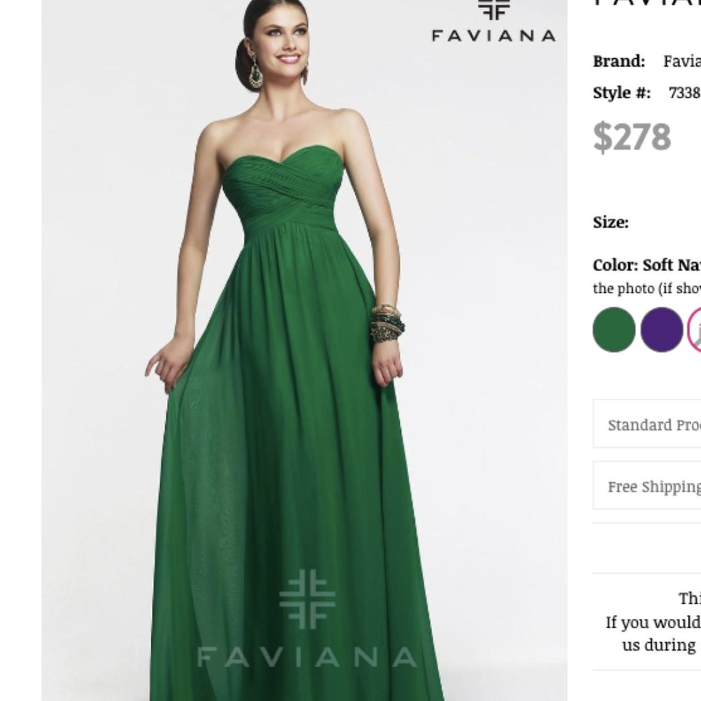 NWT Faviana Strapless Long Sweetheart Gown FLAWED Women's Size 0 - Picture 11 of 12